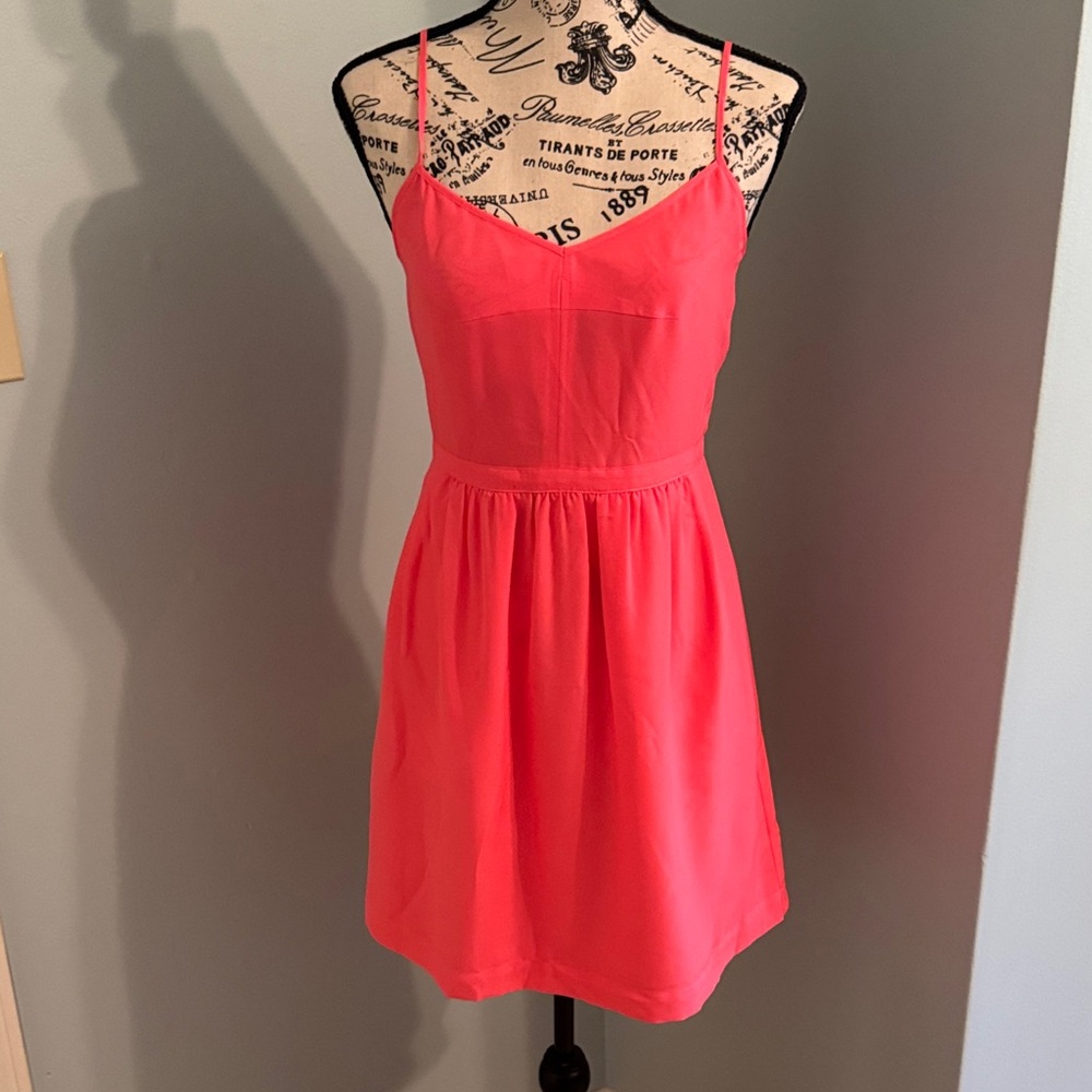 J. Crew Vibrant Pink Mini Dress